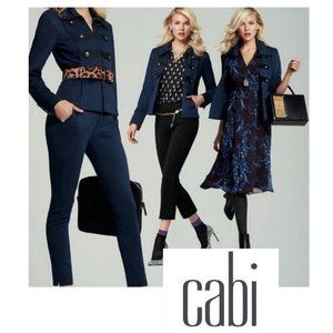 CAbi Navy Military-Style Blazer Jacket
